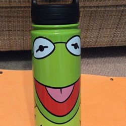 Disney Muppets Kermit The Frog Water Bottle Stainless Steel 