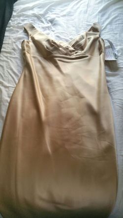 ALFRED ANGELO champagne color dress new with tags!