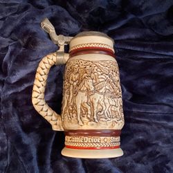 Handcrafted in Brazil western motif beer mug