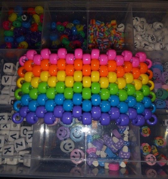 Rainbow Handmade Kandi Bracelet