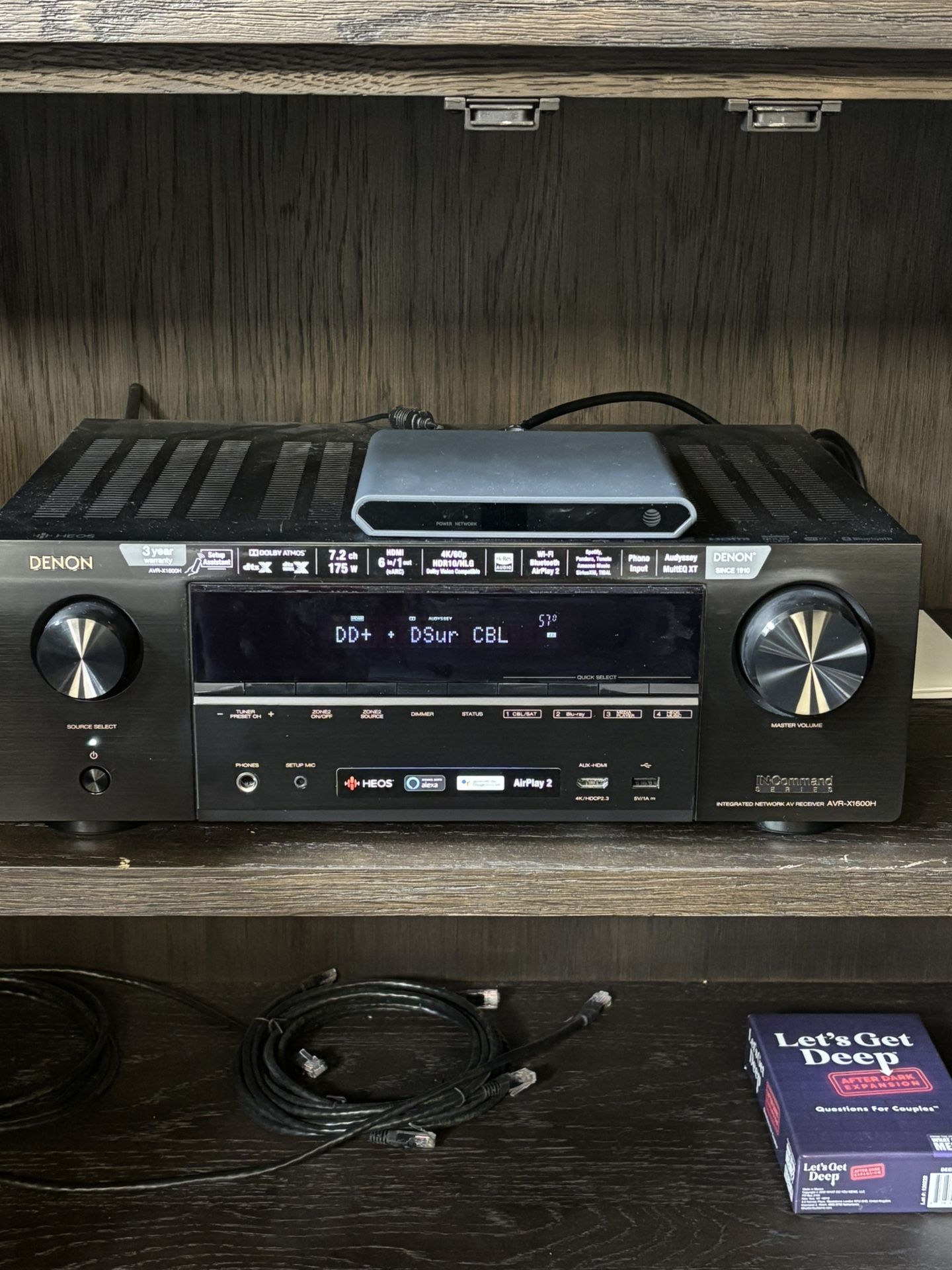 Denon AVR-X1600H Integrated Network AV Receiver
