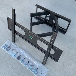 (New) $39 Full Motion TV Wall Mount Bracket 37-75 Inch TVs, Dual Arms Tilt Swivel Articulating Max 110lbs