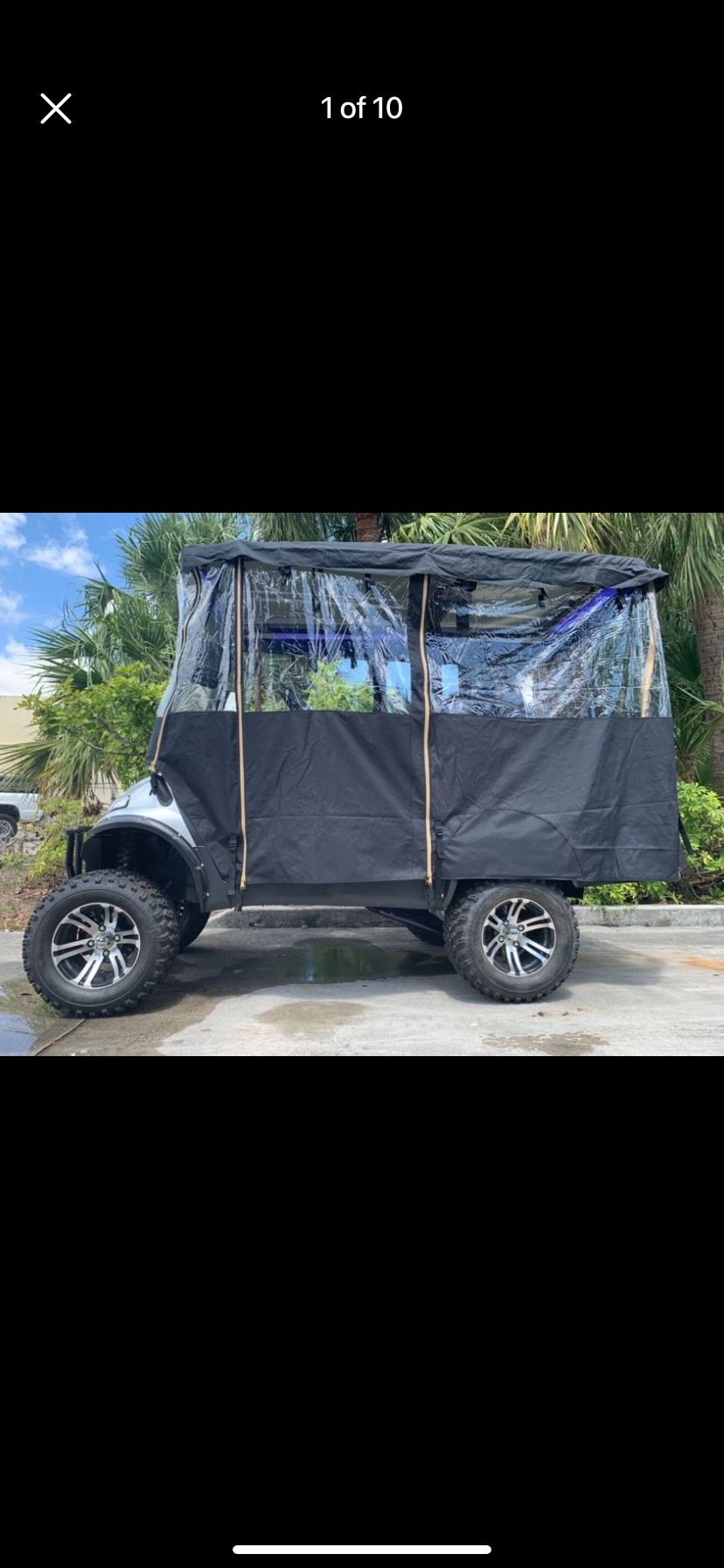 Black Enclosure For Golf Cart - Icon I40 I40l