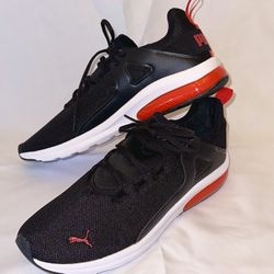NEW Men’s Puma Electron 2.0 Black High Risk Red~Sz 12~MAKE OFFER