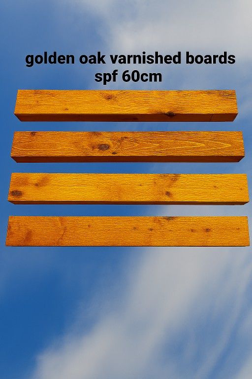 Decorative Household Board. Real SPF Wood. Golden Oak Varnish