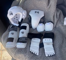 Taekwondo Sparring Gear Set, Head Gear Arm  everything in the picture $80