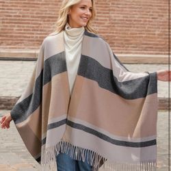 Shawl Wraps Gifts for Women,Warm Poncho Sweater,Tassels Open Front capes, Travel Christmas Gifts for Winter Fall ( please follow my page all brand new