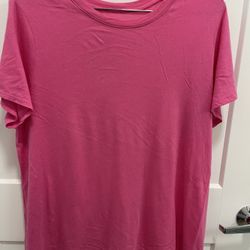 A New Day Ladies Short Sleeve Shirt - Pink - Size XXL