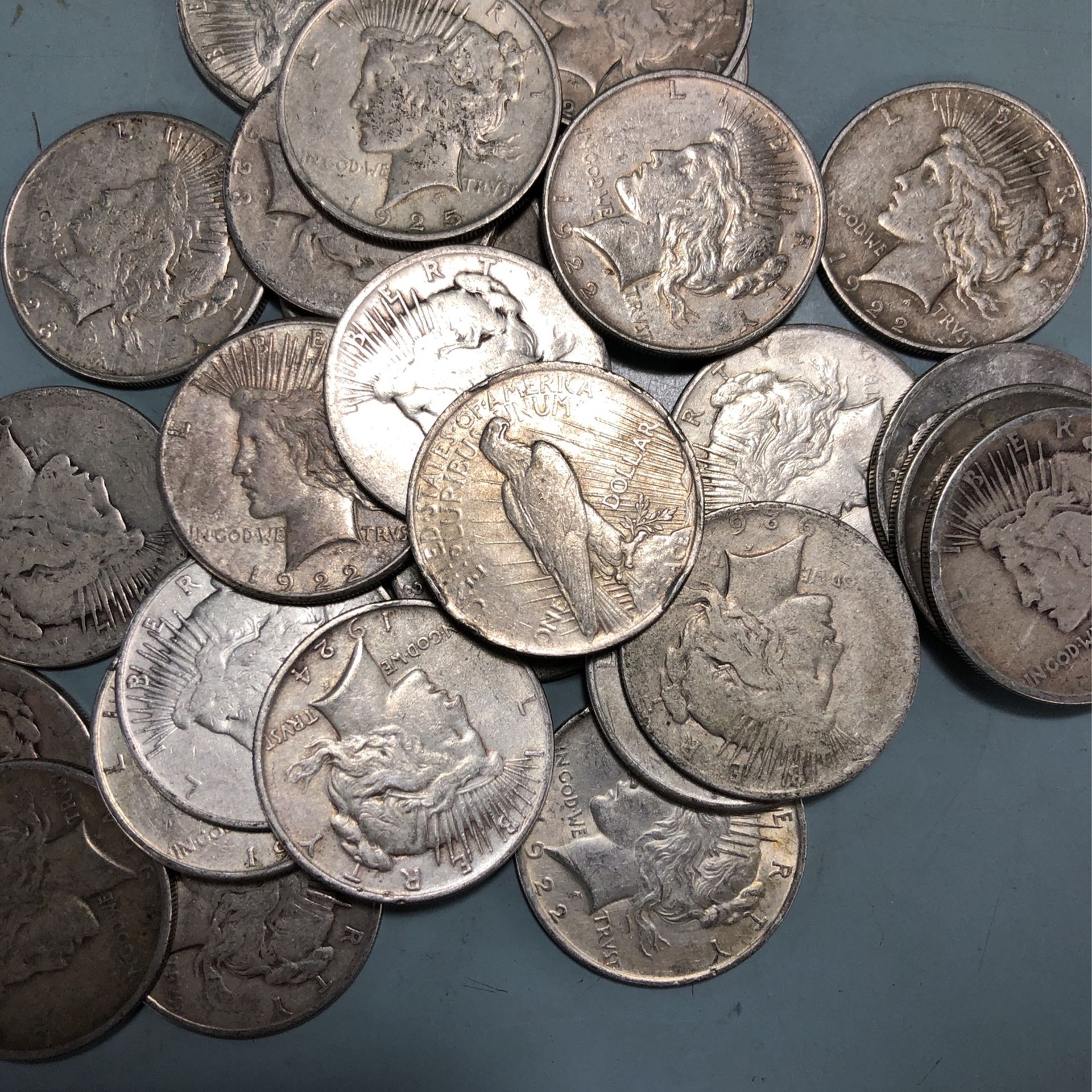 F-XF PEACE SILVER DOLLARS 90% US Silver Coins
