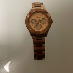 Bronze Fossil Watch 