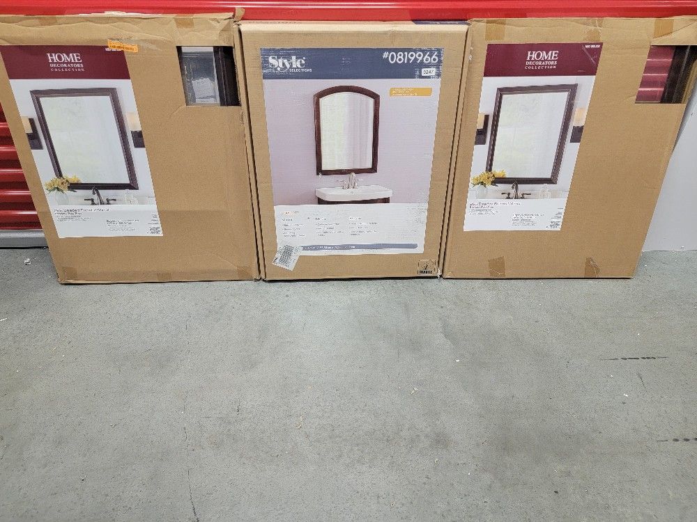 Lot Of (3) beautiful Framed Mirrors Brand New