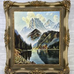 German Artist Oil Painting On Canvas - 1958