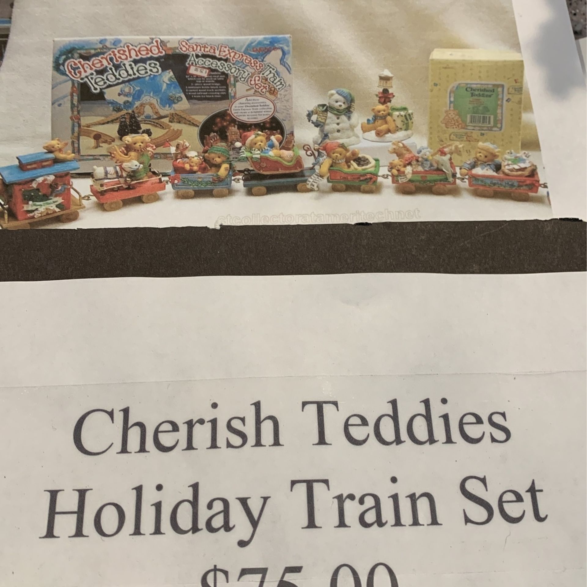 Cherish Teddies Holiday Train Set