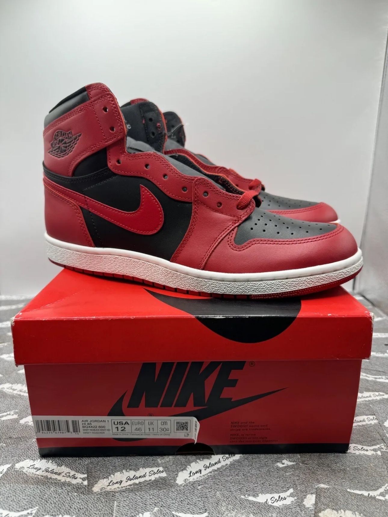 JORDAN 1 HIGH 85 OG VARSITY RED SZ 12 MENS 