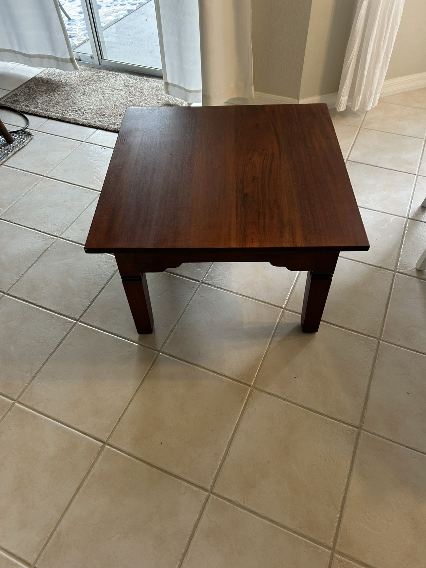 Solid wood accent table