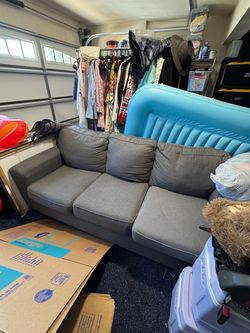 Free grey micro fiber couch