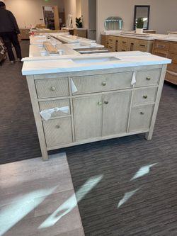 49” Bathroom Vanity In Wood Color