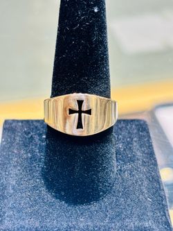 James Avery 14k gold men cross ring