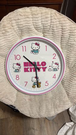 big hello kitty wall clock