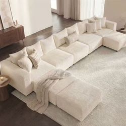 186Inch U-Shaped Modular Cloud Couch Sectional Sofa