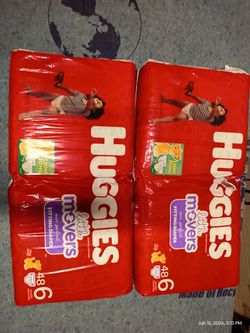 Huggies diapers size 6, 129 count