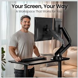 EVEO Premium Dual Monitor Mount - Gas Spring - Fits 14"-32" Screens