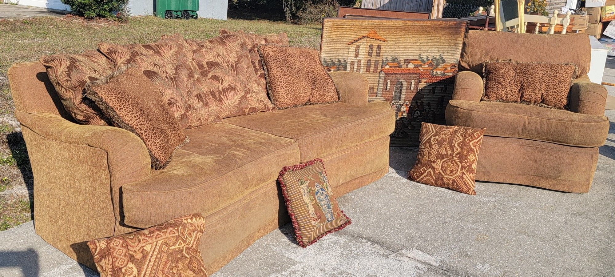 Pillow SOFA And ARMCHAIR $220 OBO, Very Good Condition, Very Comfortable