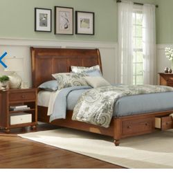 Solid cherry wood Gauscho Covington bedroom set Queen EUC