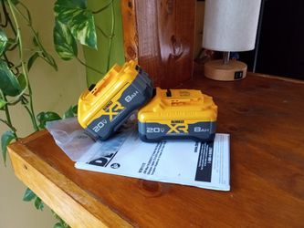 DeWalt.  20 V New XR New Batteries.    8.0 AH. Lithium X2 