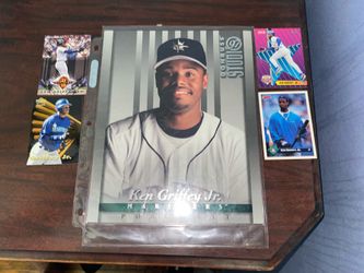 Ken Griffey Jr. Baseball Card Lot w/ Large Donruss Studio Portrait Card