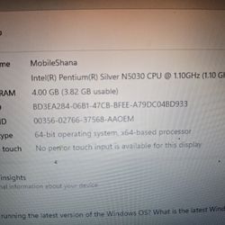 HP Intel Pentium Silver N5030 red laptop