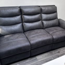 Grey Recliner Sofa Set- Like New