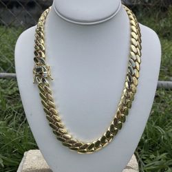 Miami Cuban Link Gold Plated Chain 20mm - 22inch 24inch | 18k & 14k