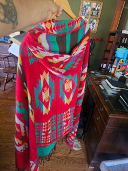 Shawl native hooded