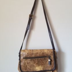 Relic Tan Leather Messenger Bag