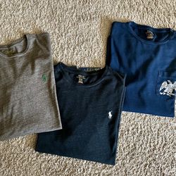 Three Long Sleeve Ralph Lauren Polo Cotton Tee