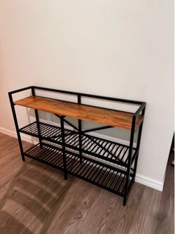 Console table wood and metal