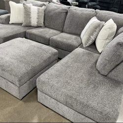Creswell Stone Sectional Sofa Couch by ASHLEY With İnterest Free Payment Options