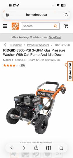 Pressure Washer-Ridgid - 3300 psi