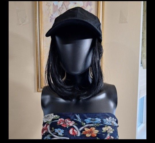 Two ladies cap with synthetic hair