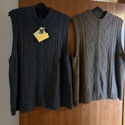 Denim & Co.; Bundle Of Two Sleeveless Sweater Vest 3XL