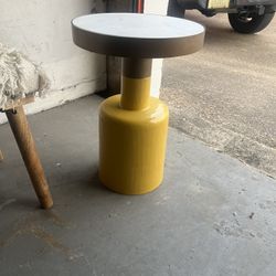 Yellow Marble Top Table