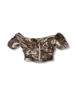 Brown Swirly Crop Top