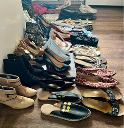 37 pairs size 6-9 women shoes all for $40