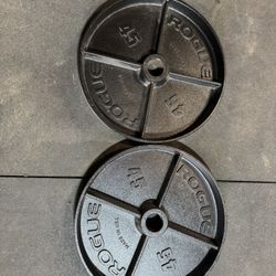 Rogue Deep Dish 45lb Plates US Made - Pair
