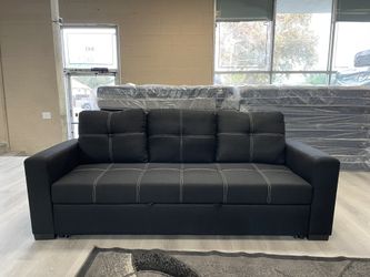 BLACK PULLOUT SOFA