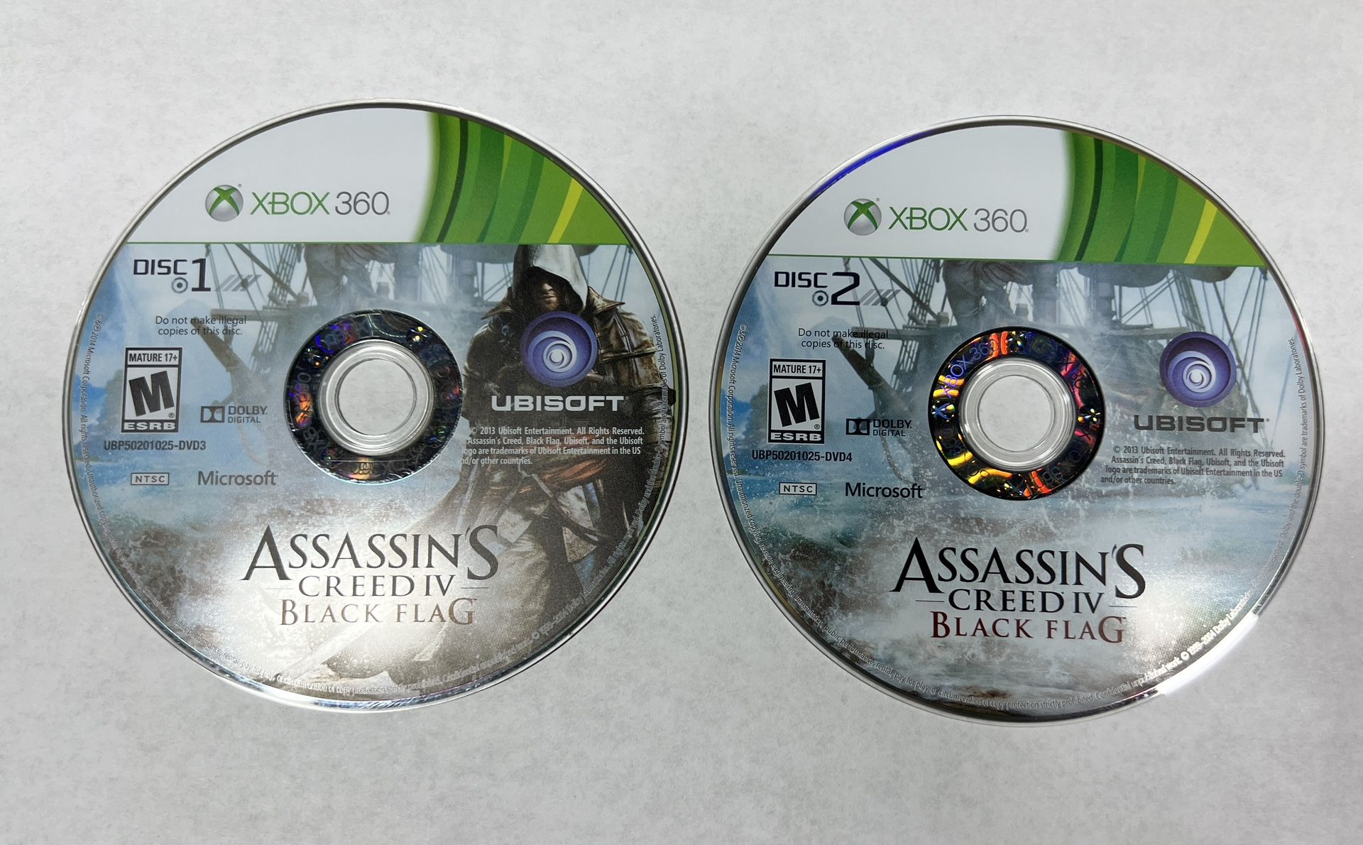 Assassin's Creed IV Black Flag (Xbox 360) 2 DISCS ONLY