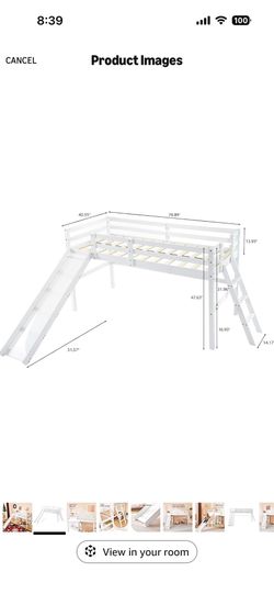 Toddler loft bed