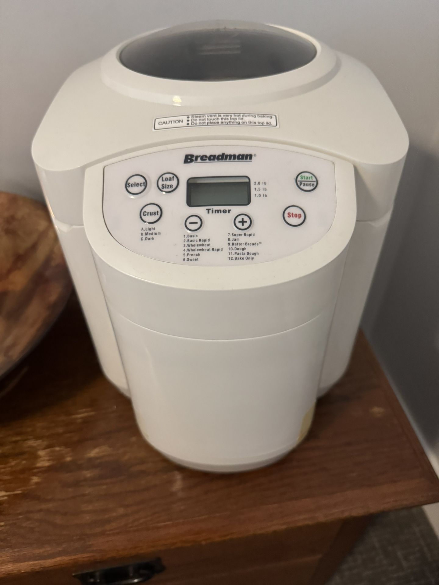 Breadman Breadmaker.