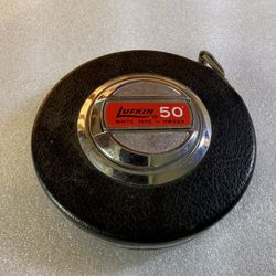 Vintage LUFKIN 50’ Chrome Clad #HW223 Tape Measure